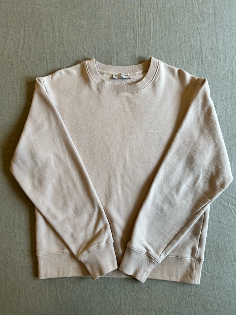 Tiger of Sweden Men's Crewneck Sweatshirt Light Beige 100% Cotton